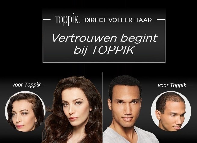toppik Hair Fibers voor en na